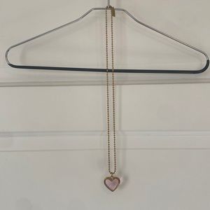 Coach pink heart necklace